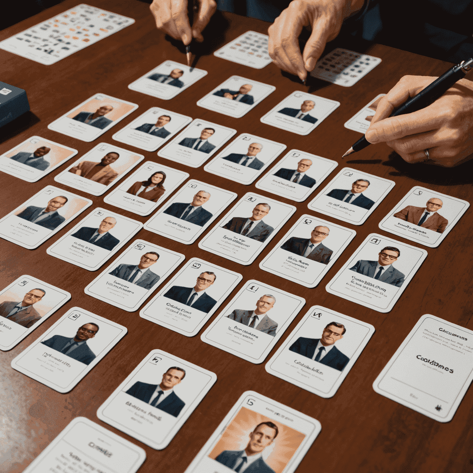 Codenames game in progress with word cards laid out in a grid and players discussing clues